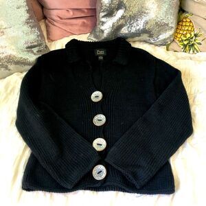 Black Pure hand knit sweater